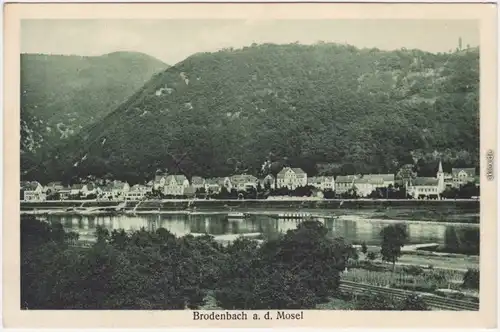 Ansichtskarte Brodenbach Blick über die Mosel nach Brodenbach 1922