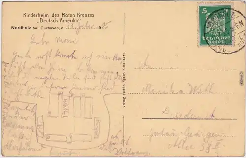 Nordholz (Kr. Lehe) Kinderheim des Roten Kreuzes Deutsch Amerika 1926 