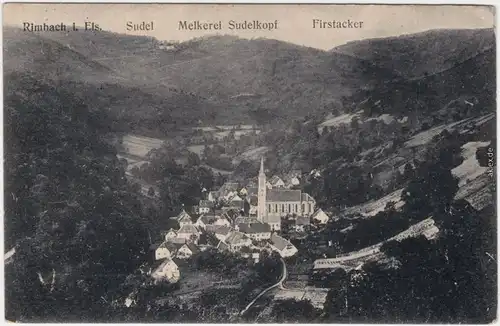 Rimbach bei Gebweiler Rimbach-près-Guebwiller Panorama, Melkerei Sudel 1916