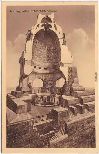 AK Leipzig Völkerschlachtdenkmal, Perspektivischer Schnitt, Krypta 1916