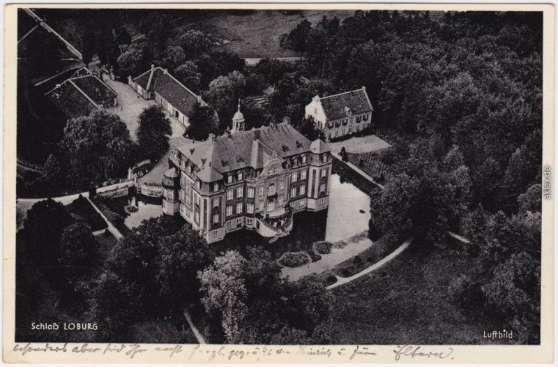 Ostbevern Luftbild Schloß Loburg Ansichtskarte Warendorf 1939 Nr. 60354