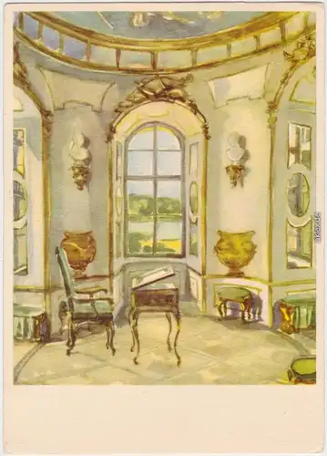Rheinsberg Arbeitszimmer - Künstlerkarte  Schloss 1928 