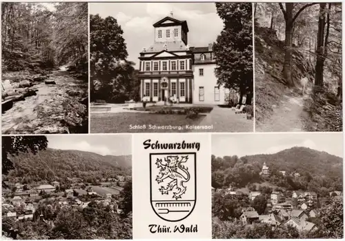 Schwarzburg  Schloß  Kaisersaal, Wanderweg, Panorama-Ansichten (2) 1975