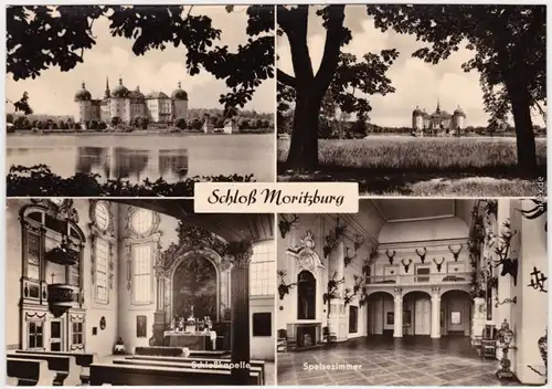 Moritzburg Kgl. Jagdschloss - Außen- und Innenansicht Kapelle Speisezimmer 1966