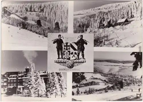 Oberwiesenthal Skipiste  Hotel (2) - im winterlichem Gewand Erzgebirge 1966