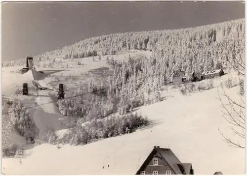 Oberwiesenthal Spungschanzen im Winter Foto Ansichtskarte ERzegbirge 1964