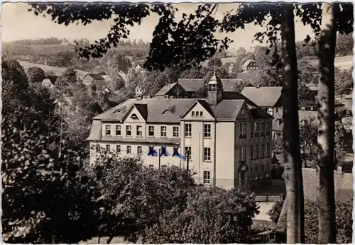 Sohland (Spree) Załom Lessingschule - Außenansicht ( drei Markierungen   1965