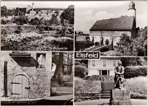 Eisfeld Teilansicht Schloß, Schloß, Schulmännle, Otto-Ludwig-Garten 1981