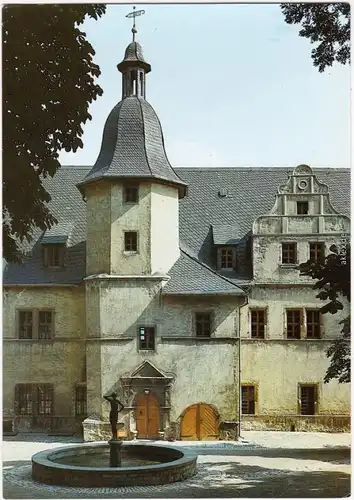 Dornburg-Camburg Blick auf das Renaissanceschloß - Innenhof 1988