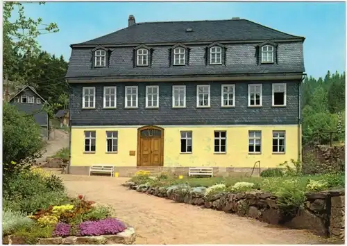 Ansichtskarte Stützerbach Goethehaus - Außenansicht mit Vorgarten 1979