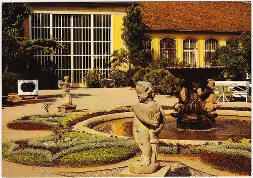 Weimar Schloss Belvedere - Orangerie mit Springbrunnen 1982