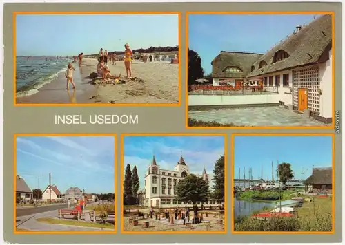 Usedom Karshagen - Strand, Trassenheide - Gaststätte "Waldhof",   1985