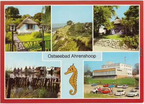 Ahrenshoop Häuschen am Boddendeich, Hohes Ufer, Kunstkaten, Hafen mit   1984