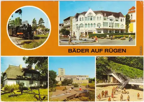 Rügen Baabe - Kleinbahn, Binz - Kaufhaus an der Promenade, Göhren 1984