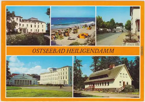 Heiligendamm Bad Doberan Maxim-Gorki-Haus, Strand, Ortsansicht,  1984