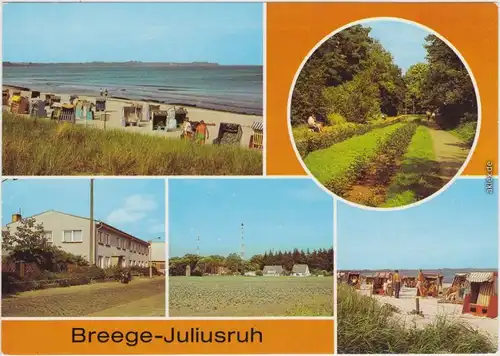 Juliusruh Breege Strand, Parkanlage, Ferienheim des VEB Textimaprojekt  1986