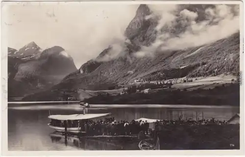 Balestrand Fähre auf dem Oldenvand in Norwegen  Sogn og Fjordane 1928