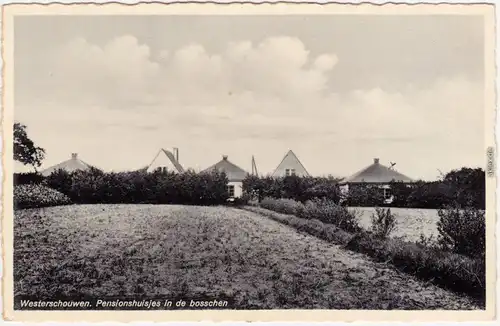 Westerschouwen Pensionshuisjes in de bosschen Zeeland 1932