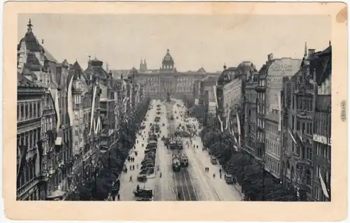 Prag Praha Wenzelplatz 1930