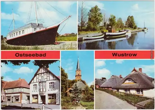 Wustrow (Ostseebad) Betriebsferienheim, Hafen, Hauptstraße, Anlage, Straße 1982