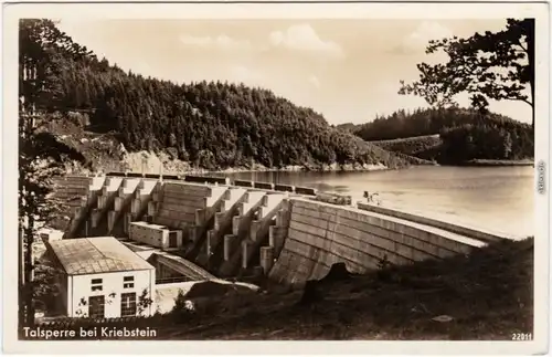 Lauenhain Mittweida Blick auf die Talsperre Kriebstein Zschopautalsperre 1937