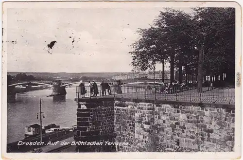 Innere Altstadt  Dresden Blick Brühlsche Terrasse Blick nach Johannstadt 1929