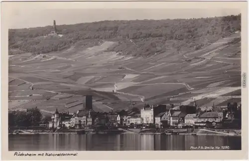 Rüdesheim (Rhein) Blick über  National-Denkmal / Niederwalddenkmal   1927