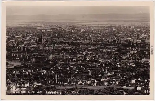 Wien Überblick über die Stadt vom Kahlenberg aus Ansichtskarte 1940