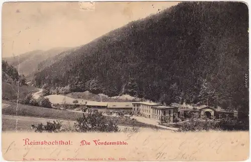 Reimsbachtal Wüstegiersdorf / Głuszyca  die Vordermühle im Thal 1900