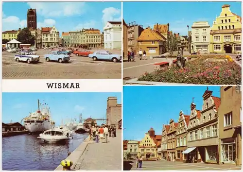 Wismar Markt  Eck Krämerstraße Hohestraße, Hafen, Krämerstraße 1978