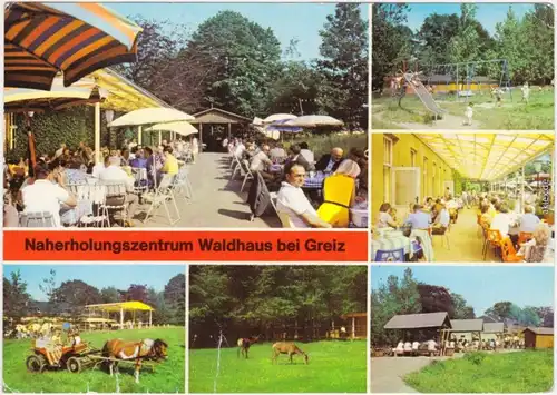 Ansichtskarte Greiz Naherholungszentrum Waldhaus, belebt 1979