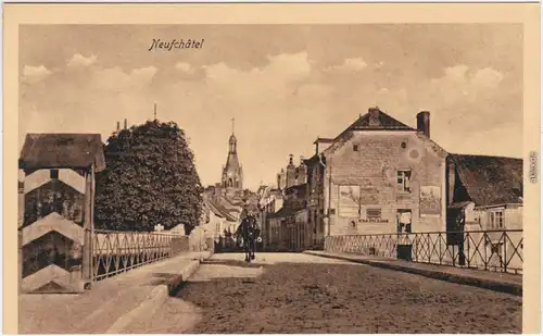 Ansichtskarte Neufchâtel-sur-Aisne Straßenpartie  - Reiter 1922