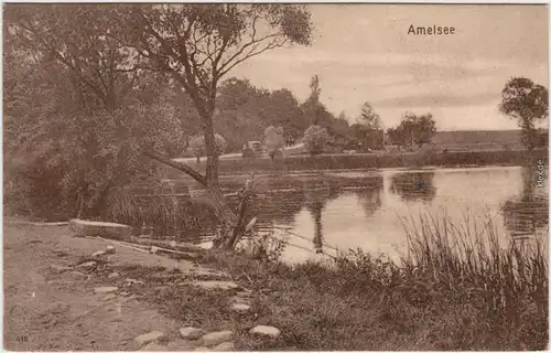 Amel-sur-l’Étang Blick vom Ufer des See auf die Landschaft Meuse CPA 1916