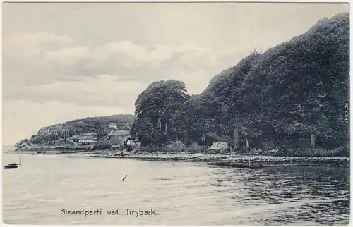 Tirsbaek Strandparti ved Tirsbaek  Syddanmark : Danmark  1915