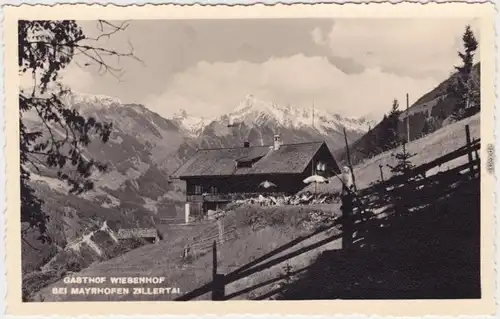 Mayrhofen Partie am Gasthof Wiesenhof Foto Ansichtskarte 1932