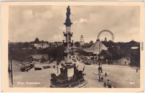 Foto Ansichtskarte Wien Praterstern - Buden Risenrad 1964