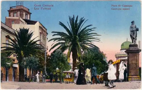 Las Palmas de Gran Canaria Straßenpartie Islas Canarias : España 1918