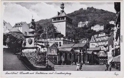 Karlsbad Karlovy Vary Blick auf die Marktbrunnkolonnade 1932