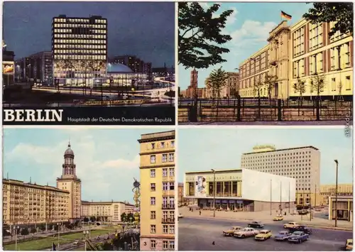 Berlin 1. Alexanderplatz 2. Sitz des Staatsrates 3.  Kino International 1967