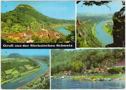 Königstein (Sächsische Schweiz)  Lilienstein 4. Rathen-Dampferanlegestelle 1974