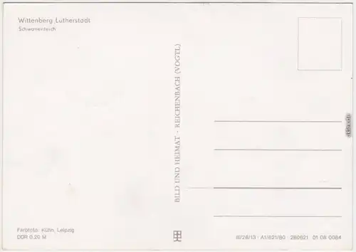 Lutherstadt Wittenberg Schwanenteich - Wasserspiel - Fontänen 1980