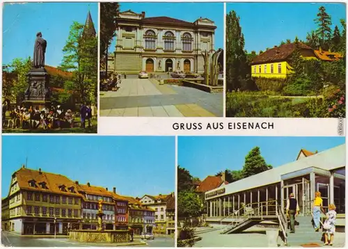 Eisenach Lutherdenkmal, Markt, Ausstellungspavillon des VEB Automobilw 1978