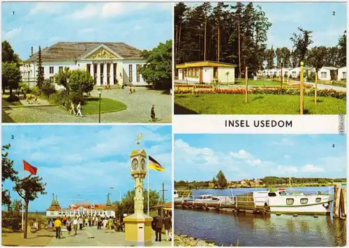 Usedom 1. Heringsdorf Kulturhaus, 2. Damerow Ferienkomplex Forst Ahlbeck 1978