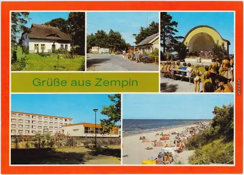 Zempin Fischerhaus - Peenestraße, Campingplatz - Rezeption, Konzertplatz 1984
