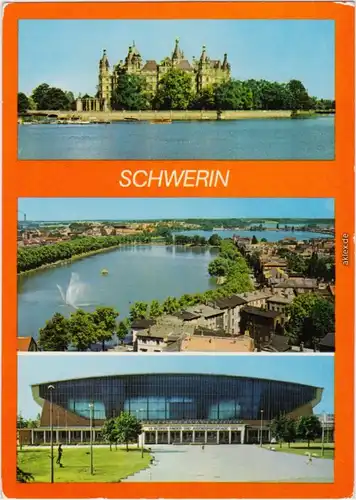 Schwerin Schloß, jetzt Pädagogisches Institut -  und Ziegelsee - Sport-  1979