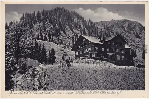 Ansichtskarte Oberstdorf (Allgäu) Alpenhotel Schönblick 1400 m Sölleneck 1928