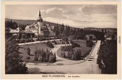 Bad Flinsberg Świeradów-Zdrój Am Kurplatz - Kurhaus Ansichtskarte  1924