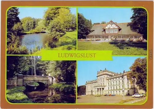 Ludwigslust Im Schloßpark, Ho-Gaststätte "SChweizer Haus" Steinerne Brücke 1984