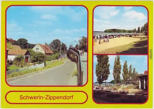 Zippendorf Schwerin Neue Fußgängerbrücke, Strandbad, Am Strandpavillon 1985