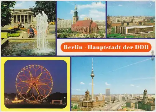 Berlin Mahnmal "Unter den Linden",    Kulturpark Berlin - Riesenrad,   1980